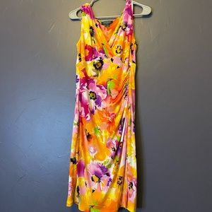 Ralph Lauren floral sleeveless dress size 6